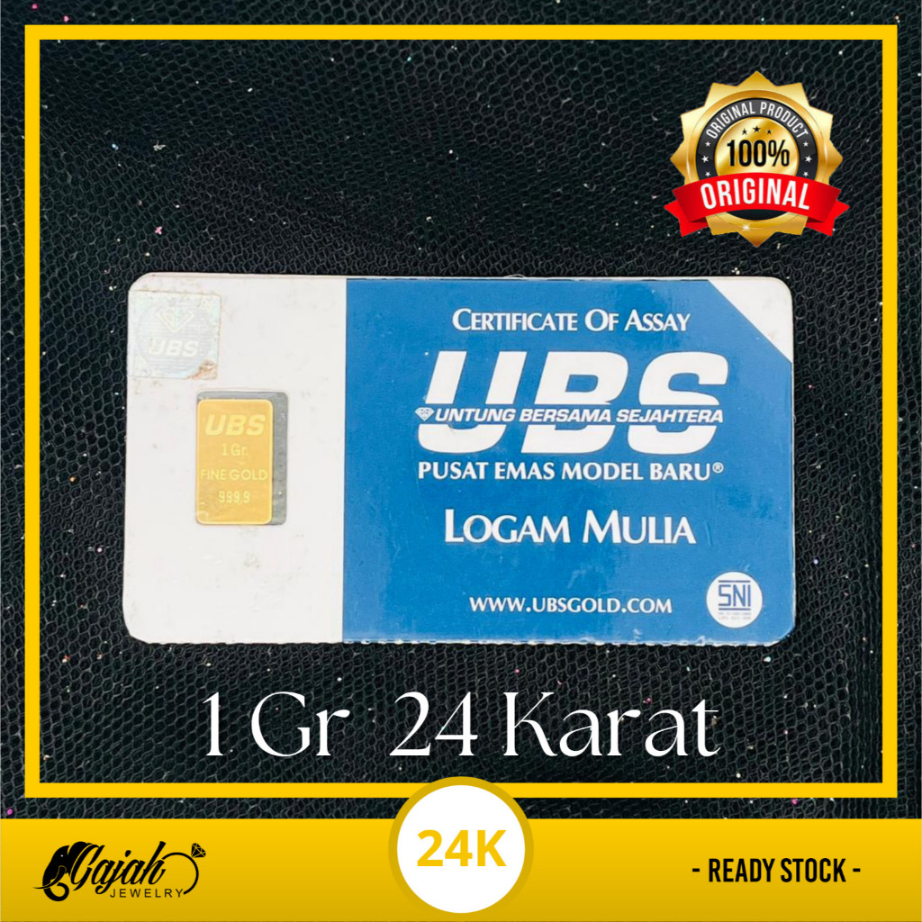 Logam Mulia Bersertifikat UBS Kadar 24 Karat 1 Gram