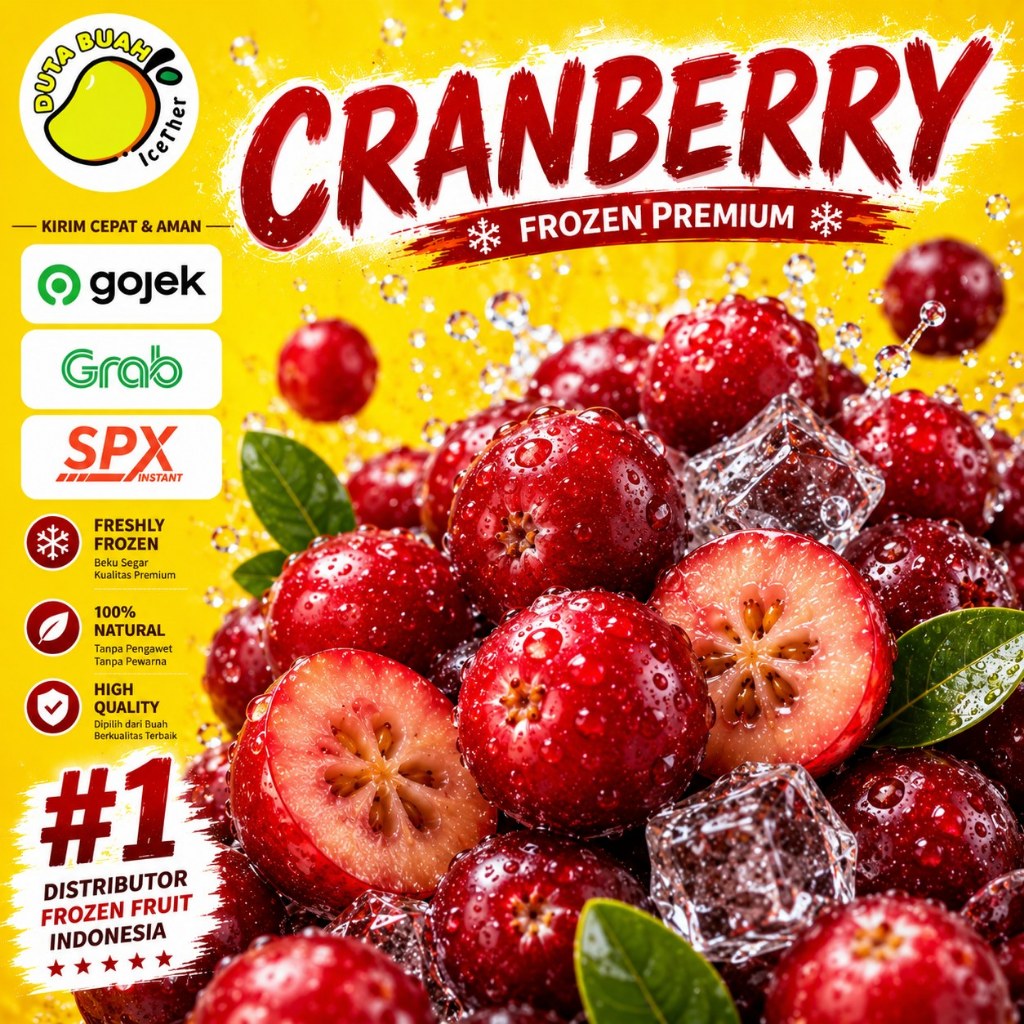 Cranberry Frozen Fruit – Buah Beku Segar Siap Konsums | Duta Buah Icether Bandung