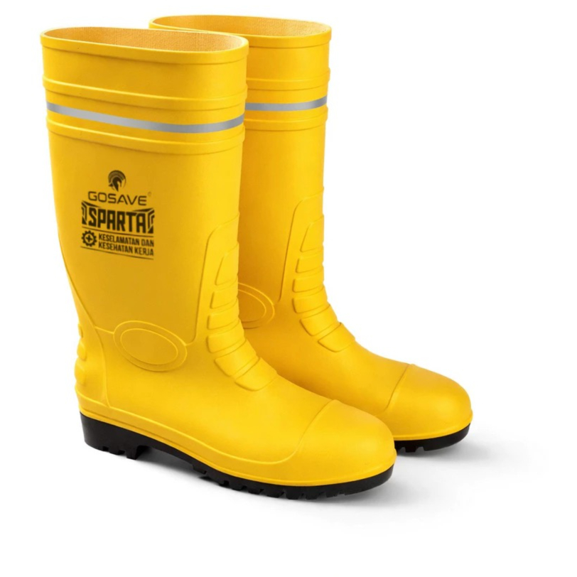 Sepatu Boot Karet Gosave Sparta Besi Steel Toe / safety boots / sepatu proyek ujung besi