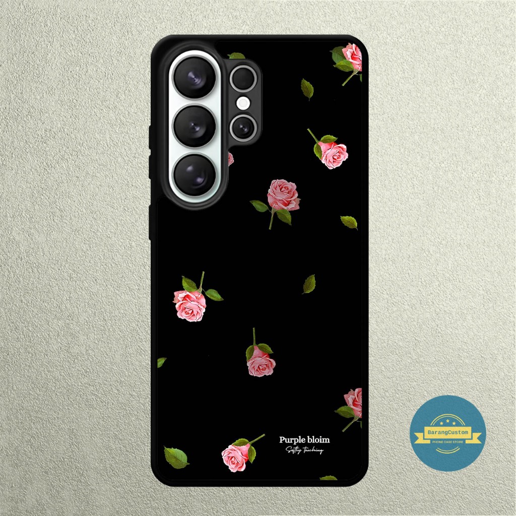 Case Samsung S26 S25 S24 S23 S22 S21 S20 S9 S8 Ultra Plus FE Edge Softcase Dark Shadow Rose