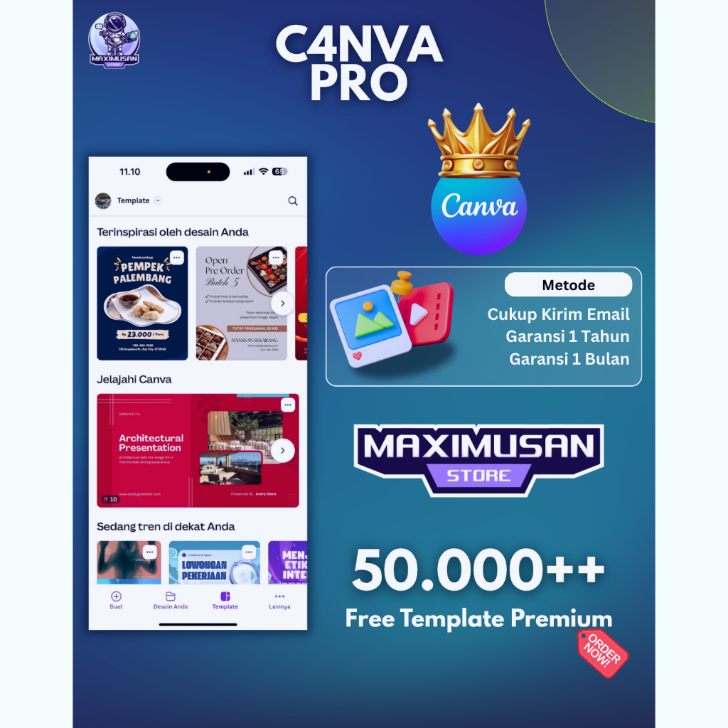 50000++ FREE TEMPLATE CANVA PREMIUM
