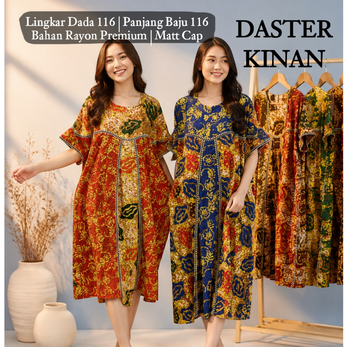 Paket Usaha Daster Kinan Renda Batik Cap Aan Rayon Premium Halus Lembut