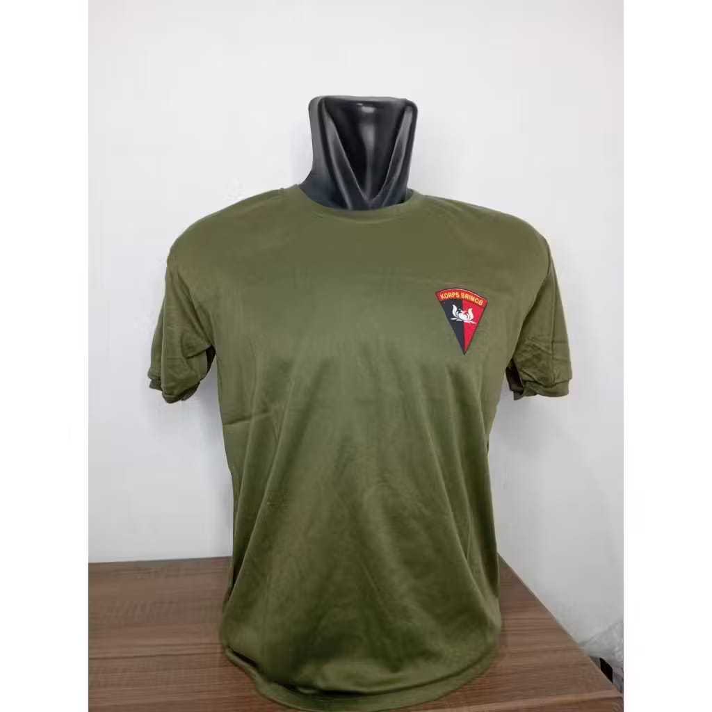 Kaos Brimob hijau / Kaos brimob Pendek / Baju brimob / Atribut brimob