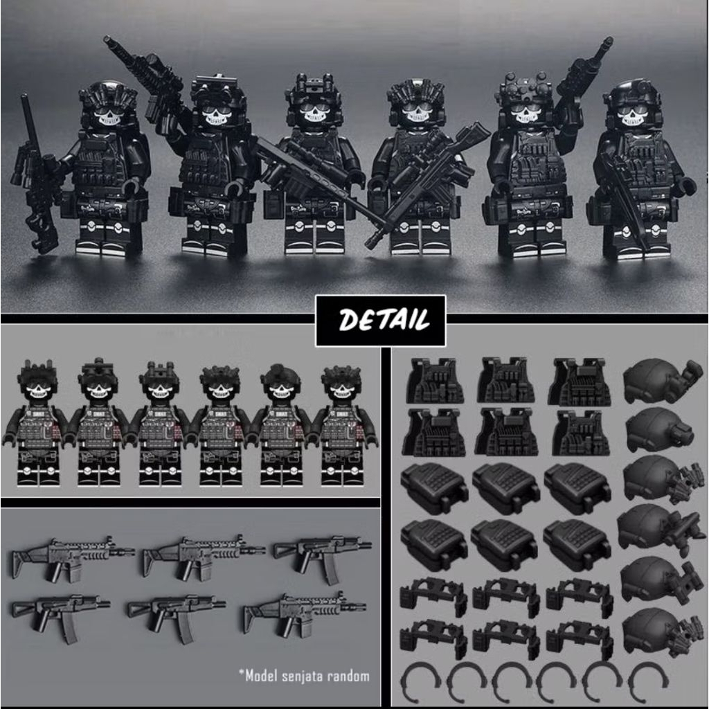 Mainan Balok Tentara Set Minifigure Military Army Swat Team