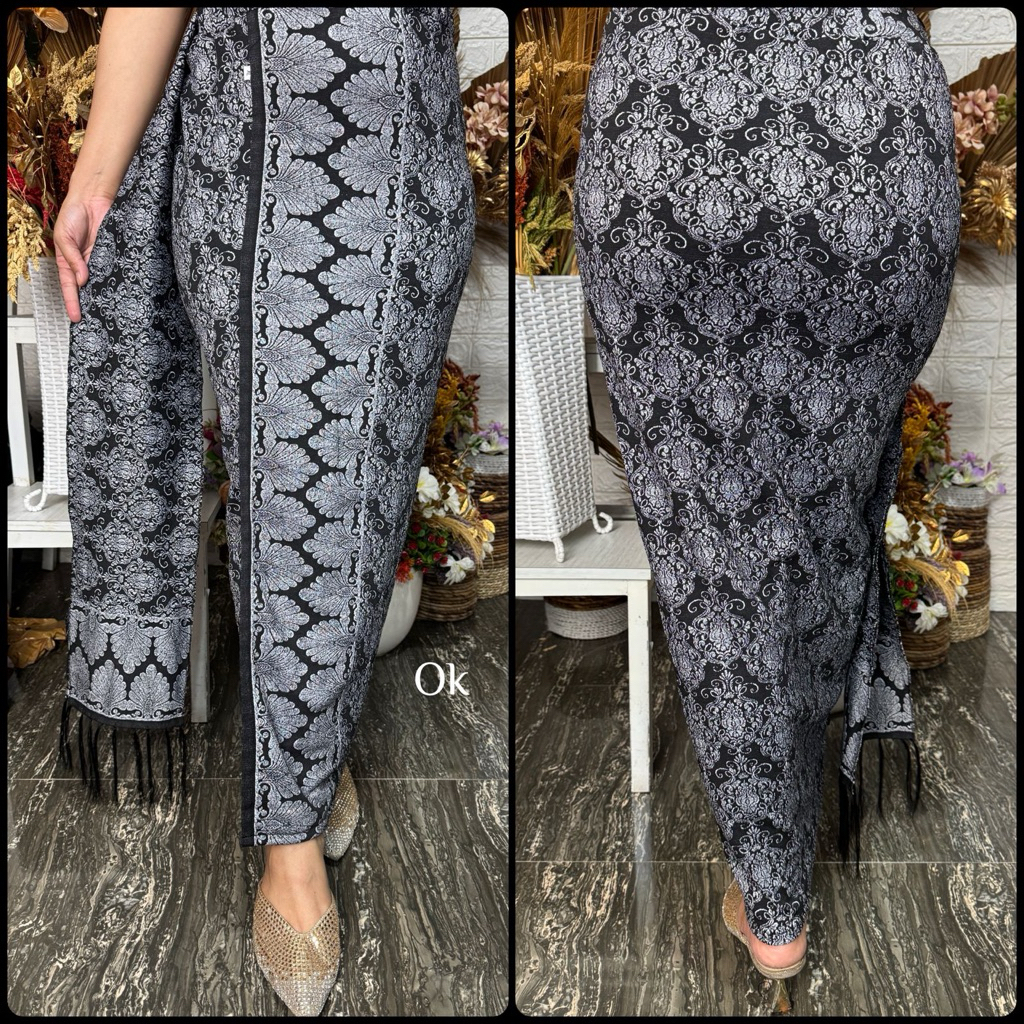 Kamen jadi Jaguar Serat stretch set selendang - Rok premium streat