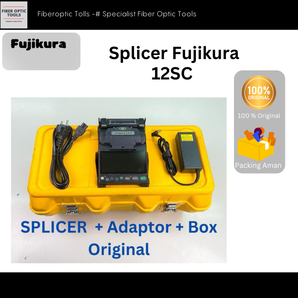 Splicer Fujikura 12SC -SECOND  -garansi & Electrodes baru