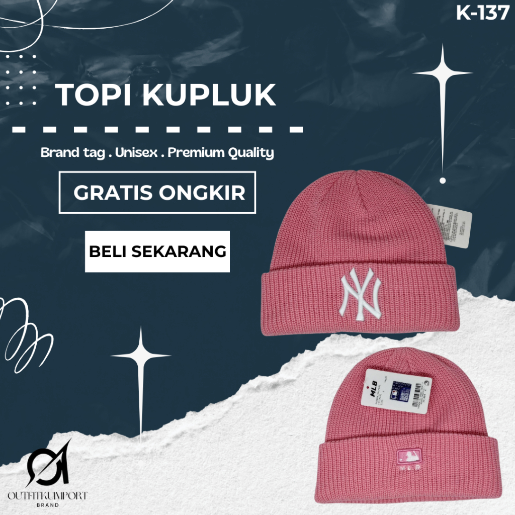 K-137 Kupluk NY MLB Pink Logo White