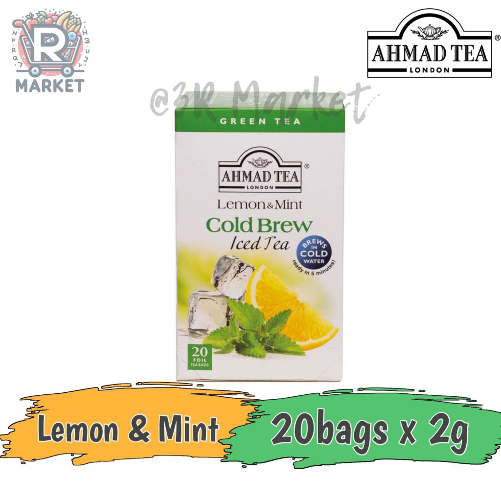Ahmad Tea London Cold Brew Rasa Lemon & Mint Iced Tea / Green Tea Ahmad Tea