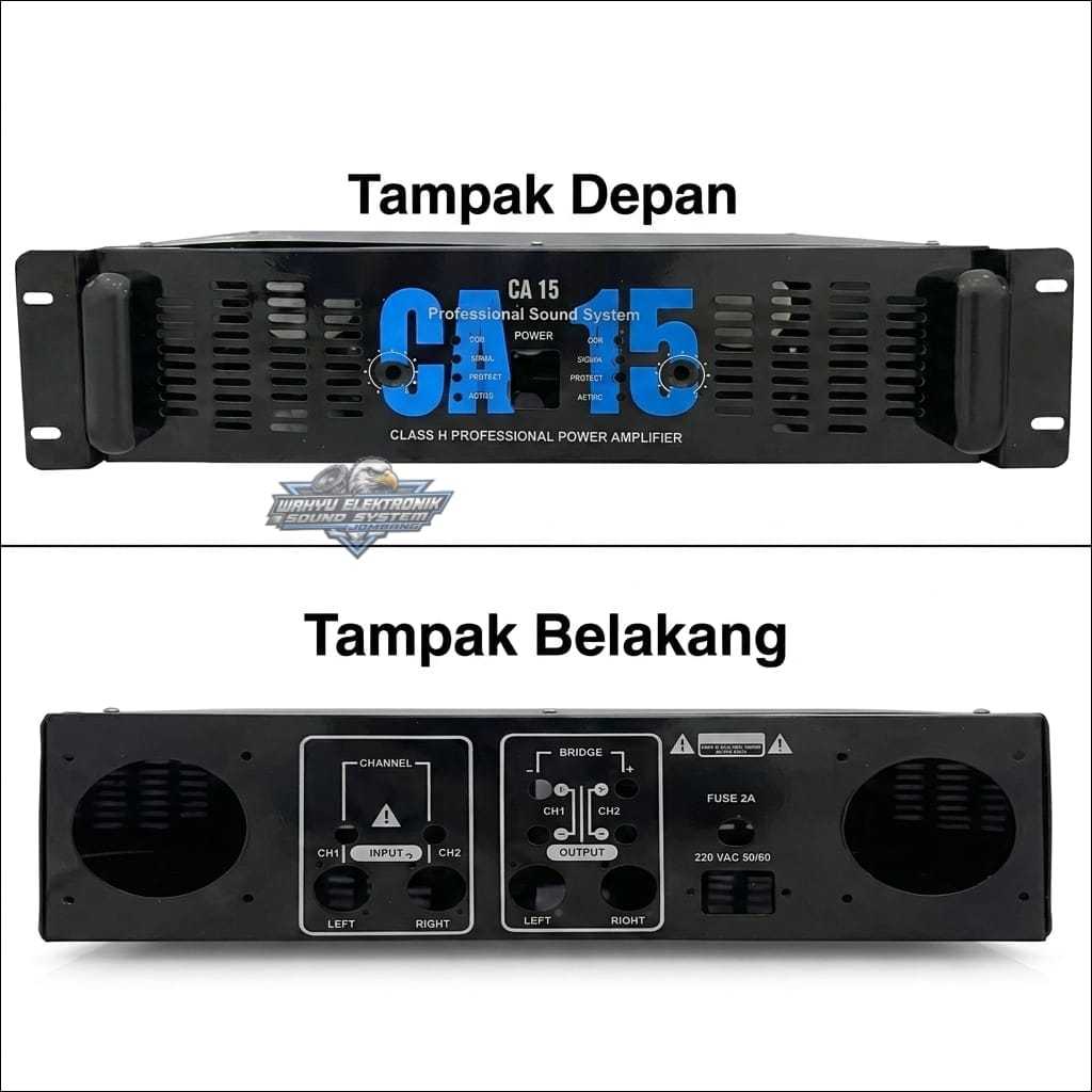 Bok Power Amplifier CA 15 / Bok Power 2 Chanel CA-15 Bahan Plat Besi Mixer