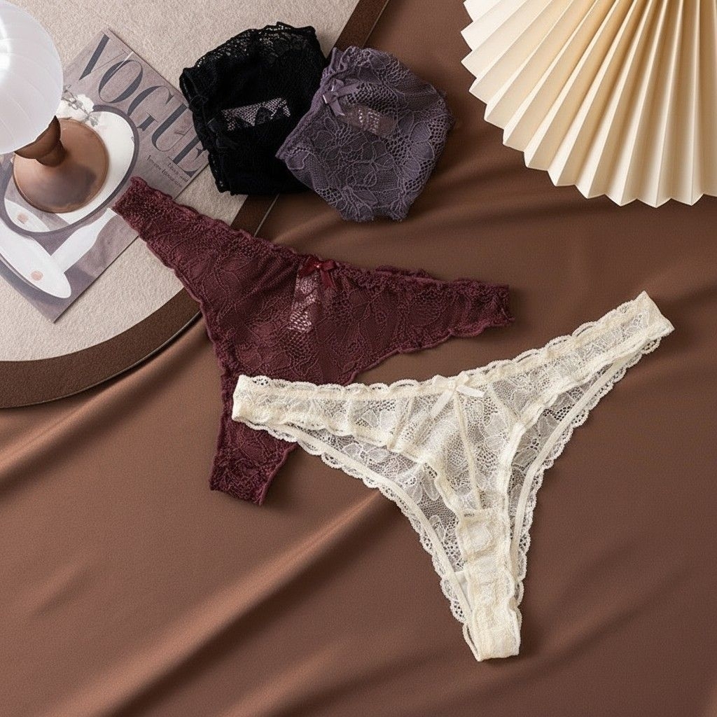 Phoebe Panties CD Celana Dalam Wanita Lace Thong Gstring Renda Hot Sexy Underwear Cewe Premium