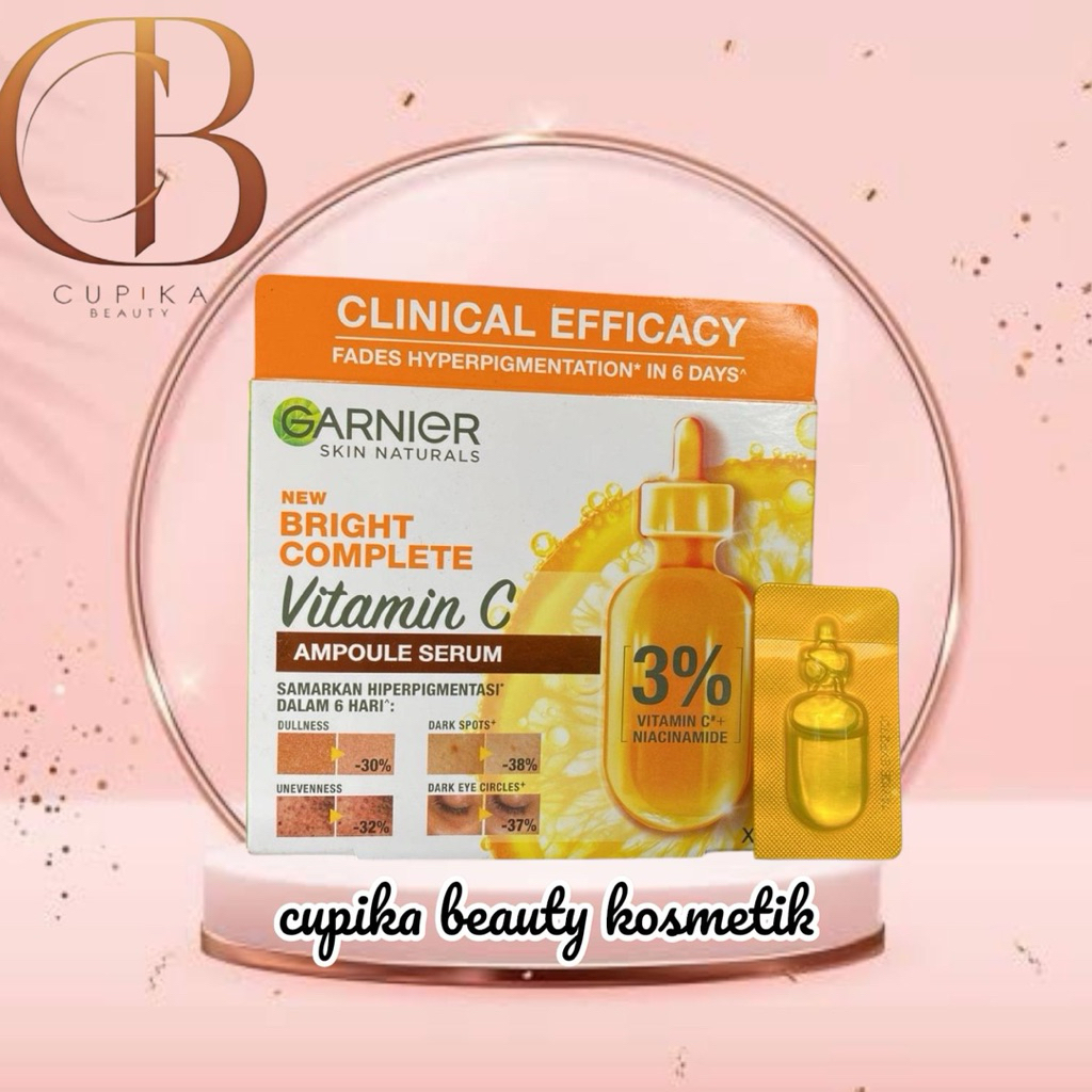 cc,ox] GARNIER bright complete vitamin C ampole serum 1.5 gr - fades hyperpigmentation