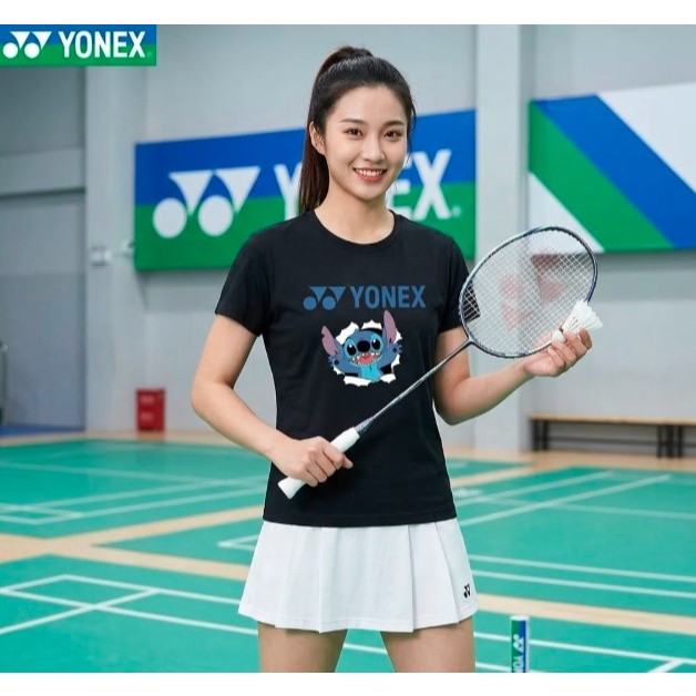 Unisex Sports T-Shirts YONEX Stitch Black YY Grade Premiun Quality | Baju Badminton Jersey Kaos Bulu