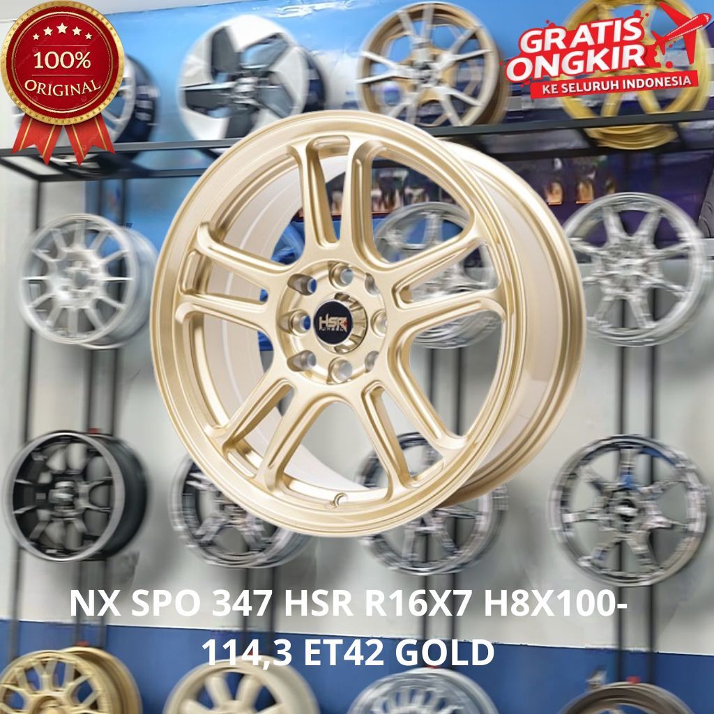 PELAK MOBIL HSR NX SPO R16 COCOK BUAT MOBIL VIOS ALTIS LIVINA KIJANG VELG HSR WHEEL RING 16