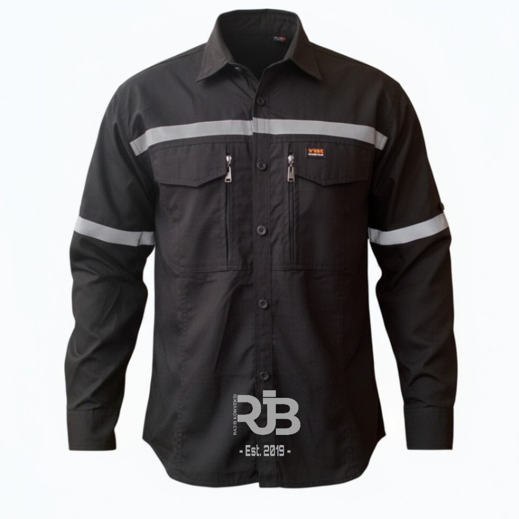 Kemeja Tactical W TAC Safety Scotlight 3M Reflektif Premium Lengan Panjang - Baju Safety Wearpack Pr