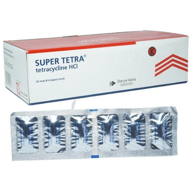 SUPER TETRA 250 MG 1 STRIP @ 6 KAPSUL LUNAK