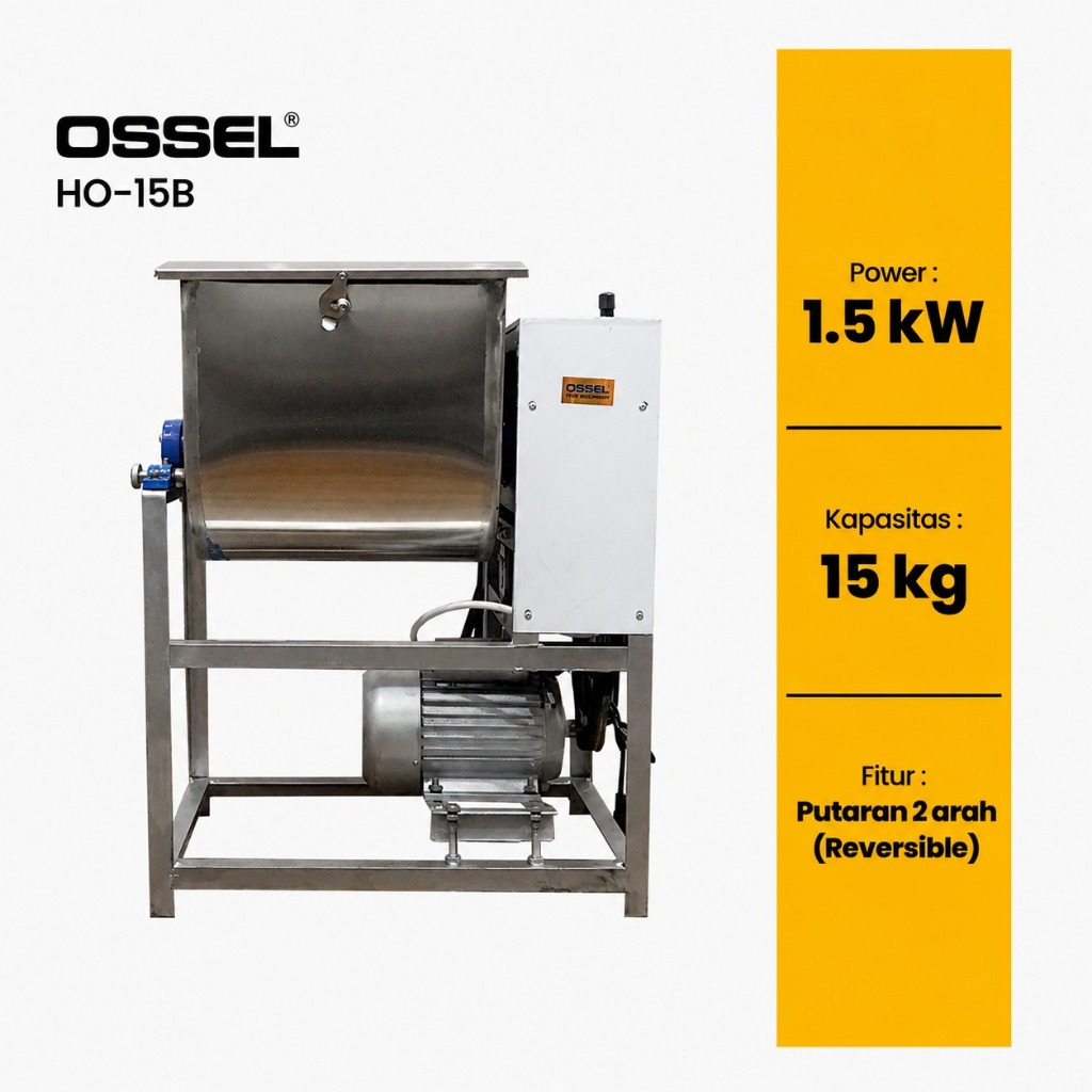 OSSEL BERGARANSI Mixer Adonan Horizontal Mixer Roti Mixer Donat Mixer Mie 15 kg Mixer Pengaduk OSSEL