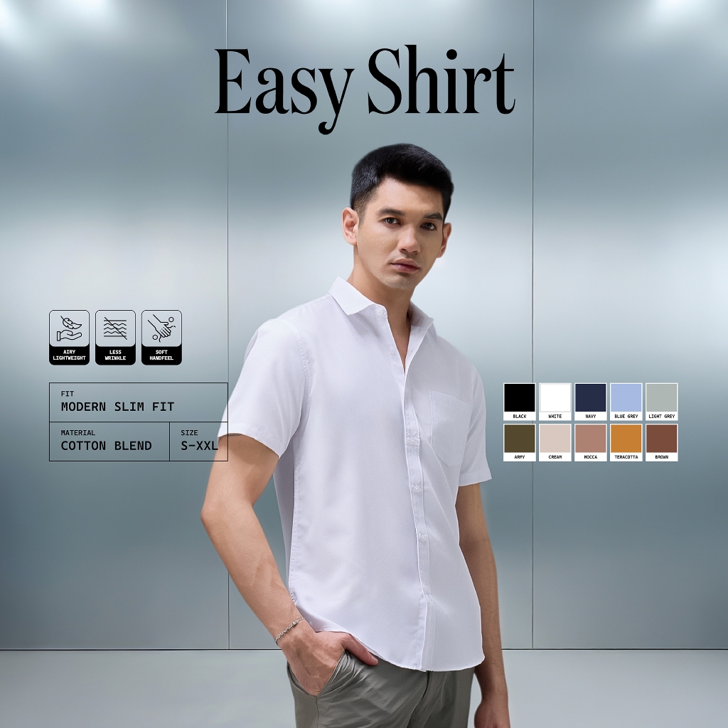 OXCON Easy Shirts Kemeja Tangan Pendek