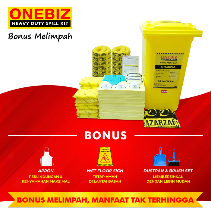ONEBIZ Spill Kit Kimia 360 Liter - Alat Penanggulangan Tumpahan Bahan Kimia
