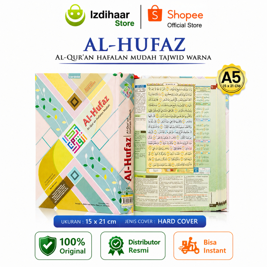COD Al-Quran Al Hufaz Milenial A5 & B6 - Mushaf Hafalan Mudah, Tajwid Warna, Desain Menarik