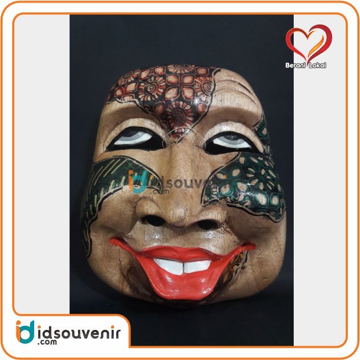 Topeng lucu batik/Topeng kayu