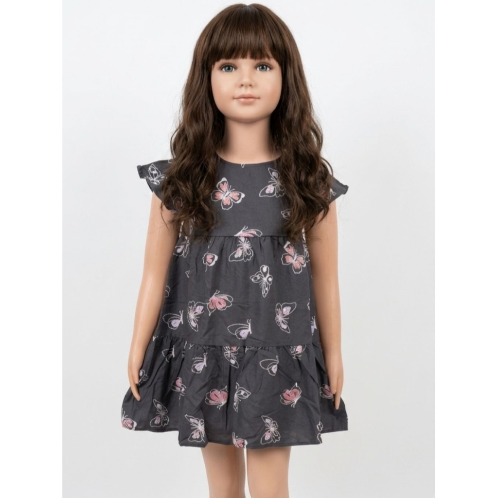 Cat & Jack | Dress Anak Butterfly Dark Grey | Dress Anak 005