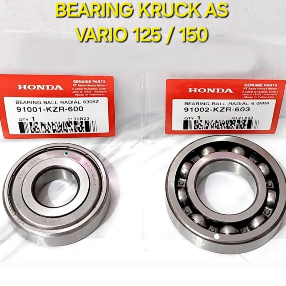 Bearing Kruk As Set Kiri Kanan Vario 125 150 91001KZR600 & 91002KZR603