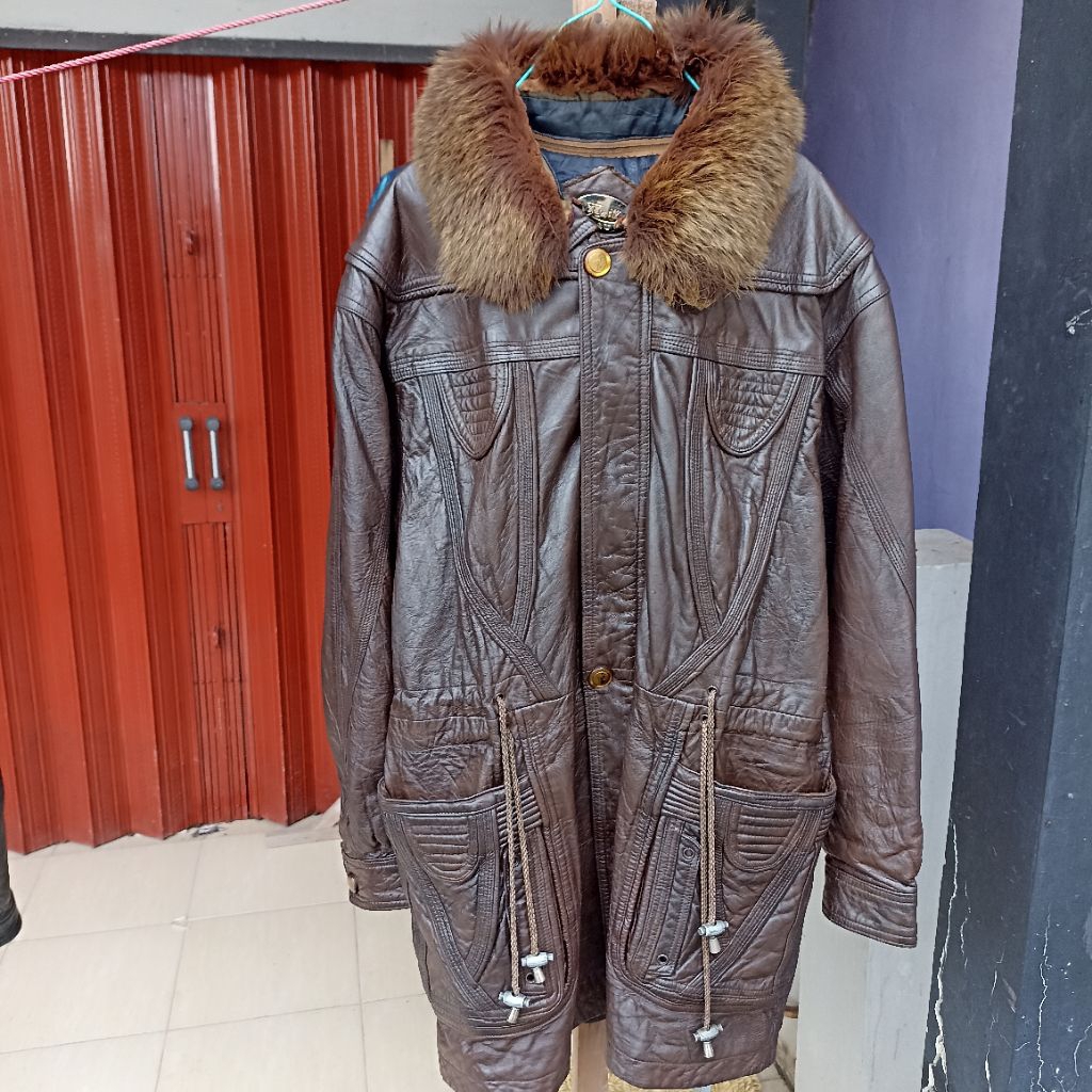 jaket parka kulit domba bren cina colleb ysL sz XL