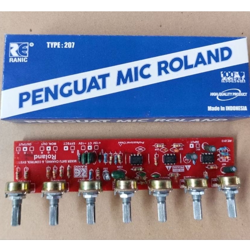 Kit penguat mic roland 7 potensio ( 207 )
