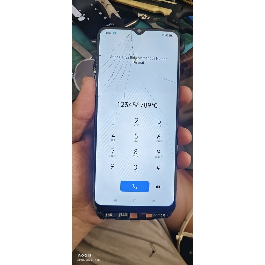 LCD Realme C25 Original Minus Retak Kaca