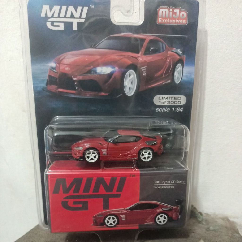 Mini GT//265 HKS Toyota GR Supra Renaisance Red - Free Protektor