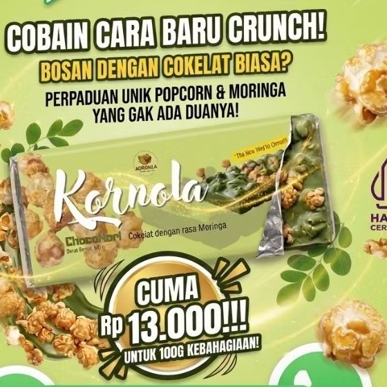 KORNOLA | ChocornBar | Coklar Moringa | Coklat Kelor | Kelor | Coklat