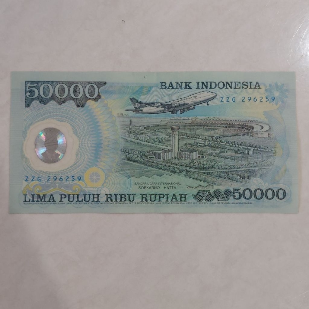Uang Kuno 50000 Soeharto Asli Mulus