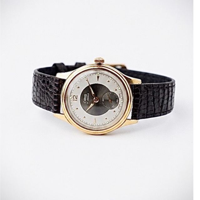 Oris 17 Jewels Two Tone Bullseye Dial Small Second Hand