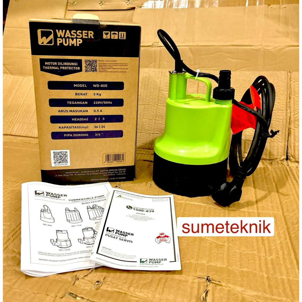 Pompa Celup Wasser WD80E Submersible Pump Wasser WD-80E