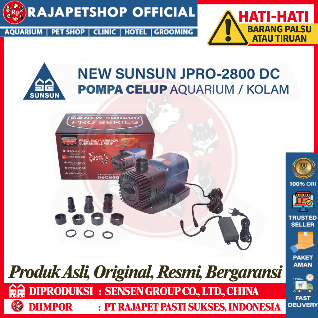NEW SUNSUN JPRO 2800 DC POMPA CELUP KOLAM AQUARIUM