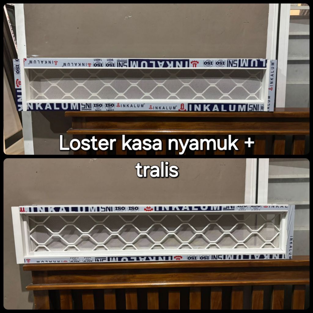 LOSTER VENTILASI ANGIN2 ALUMINIUM + KASA NYAMUK