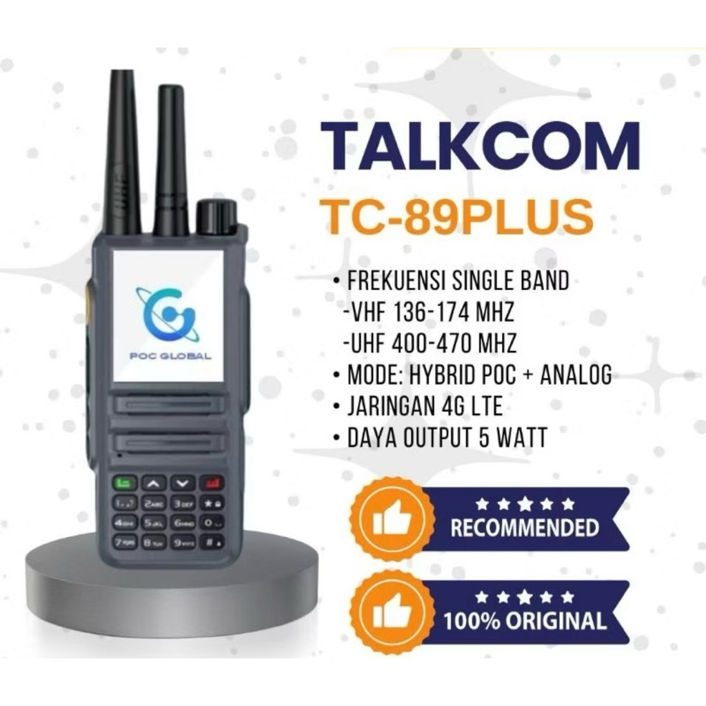 HT POC HYBRIDE+ ANALOG VHF / UHF TALKCOM TC-89 PLUS