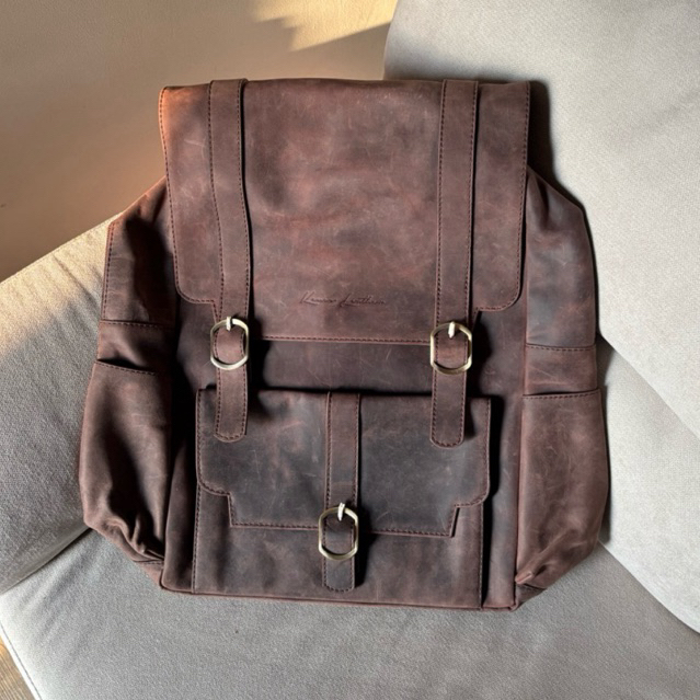 Kenes Leather ARTHUR Backpack – Kulit Asli Crazy Horse Leather (Preloved Like New)