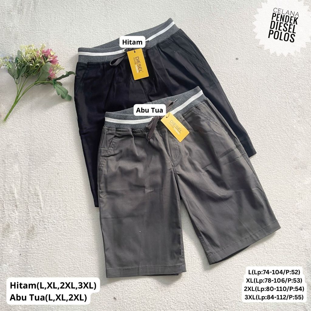 CELANA PENDEK DIESEL POLOS ORIGINAL
