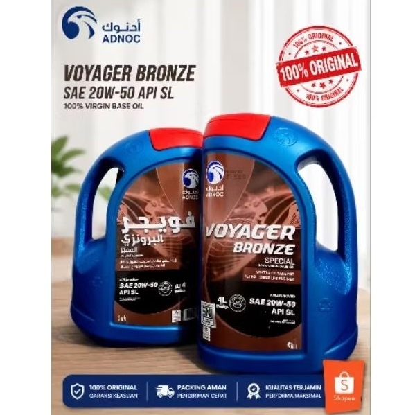 Oli mesin ADNOC Voyager Bronze SAE 20W-50 API SL
