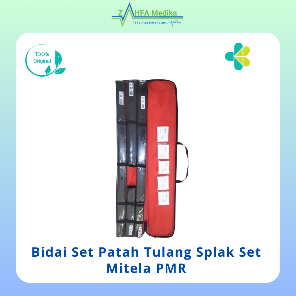 Bidai Set Patah Tulang/ Splak Set Mitela PMR/ Spalk Set + 5 Mitela P3K Lengkap