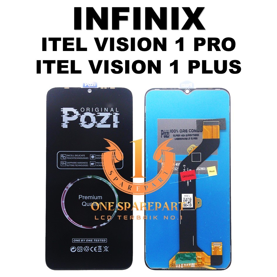 LCD TOUCHSCREEN INFINIX ITEL VISION 1 PRO / ITEL VISION 1 PLUS COMPLETE ORIGINAL 1 SET 100%