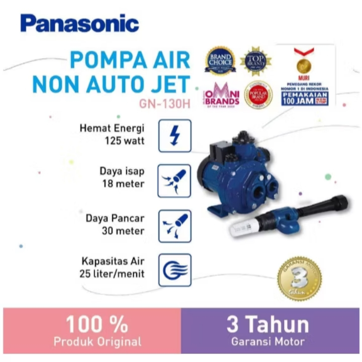Pompa Air Jet Non Auto PANASONIC GN-130H Jet Pump GN130H