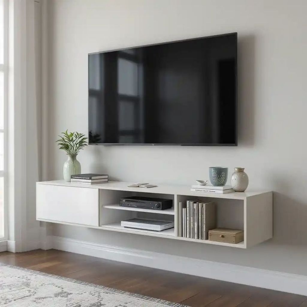Rak TV Gantung Modern & Minimalis
