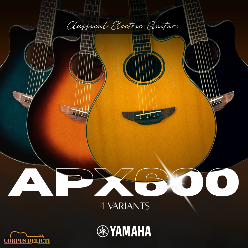 YAMAHA APX600 Electric Acoustic Guitar Gitar Akustik Elektrik Cutaway (BL/NT/OBB/TBS) ORIGINAL