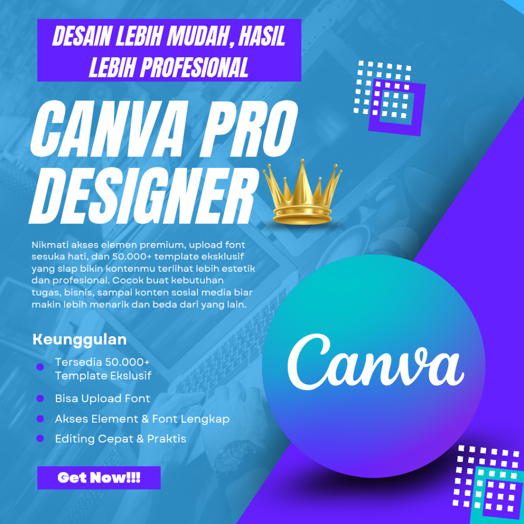 50.000 + Template Premium Canva | Canva Pro Designer 100% Garansi