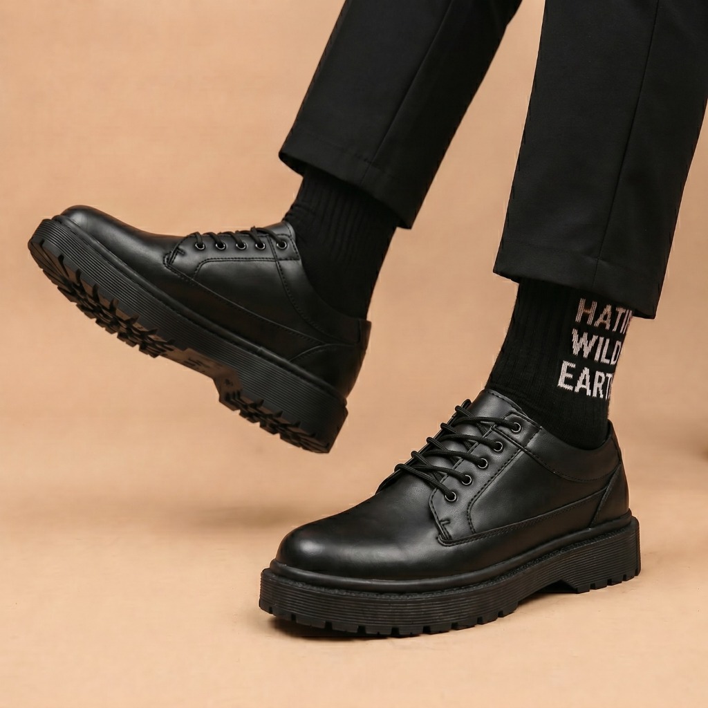 BOVIT - Sepatu Pria Formal Hitam Sepatu Oxford Kerja Pria 39-45
