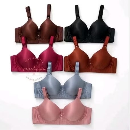 DAPAT 5 PCS - Bra xissmei Tanpa Kawat Super Lembut Cup B, kait 3