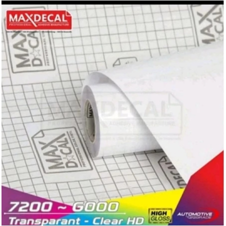 Stiker Skotlet Maxdecal Clear Glossy 7200 G000 Transparan bening Glossy