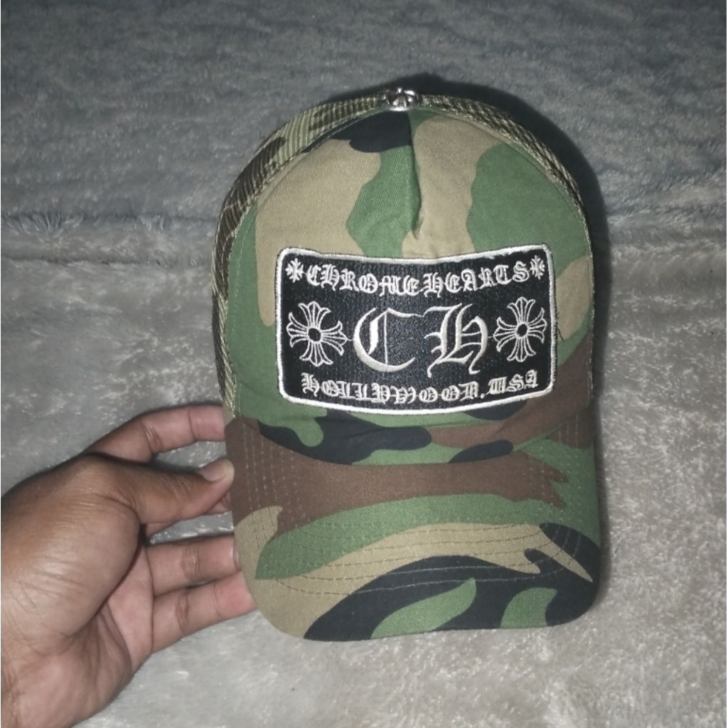 Topi Trucker CHROME HEARTS Loreng Second